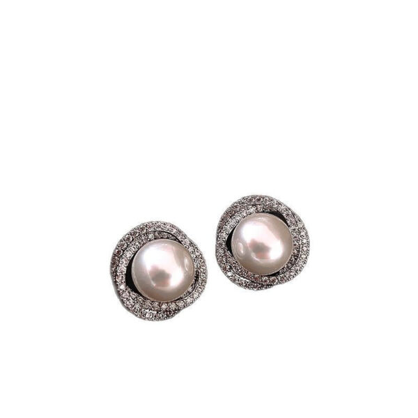 S925 Sterling Silver Pearl Stud Earrings