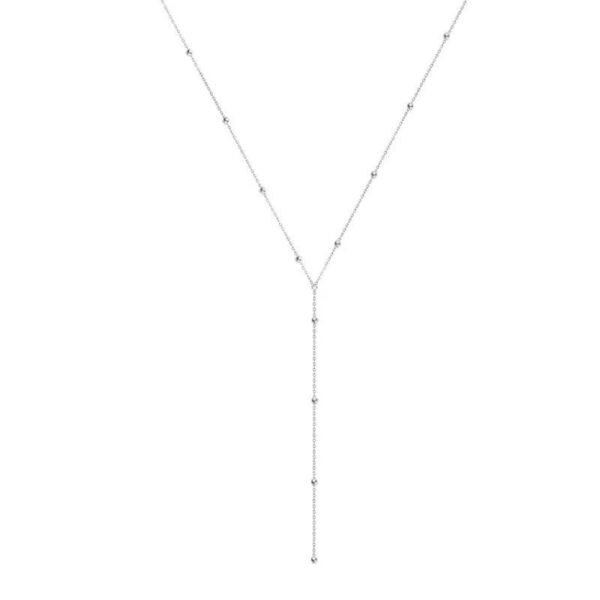 Minimalist Beaded Tassel Pendant Necklace